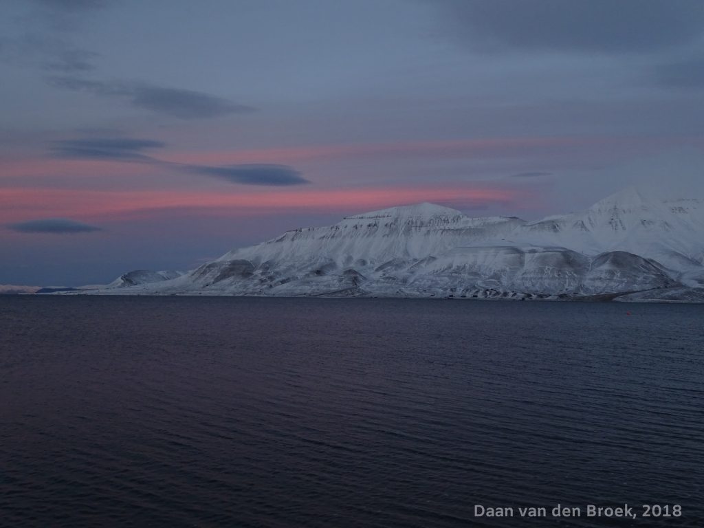 Study in Svalbard - last sunset -
