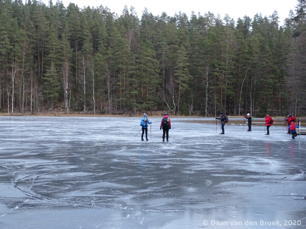 Ice skaters in Nuuksio - Nuuksio in December - Nuuksio National Park in December