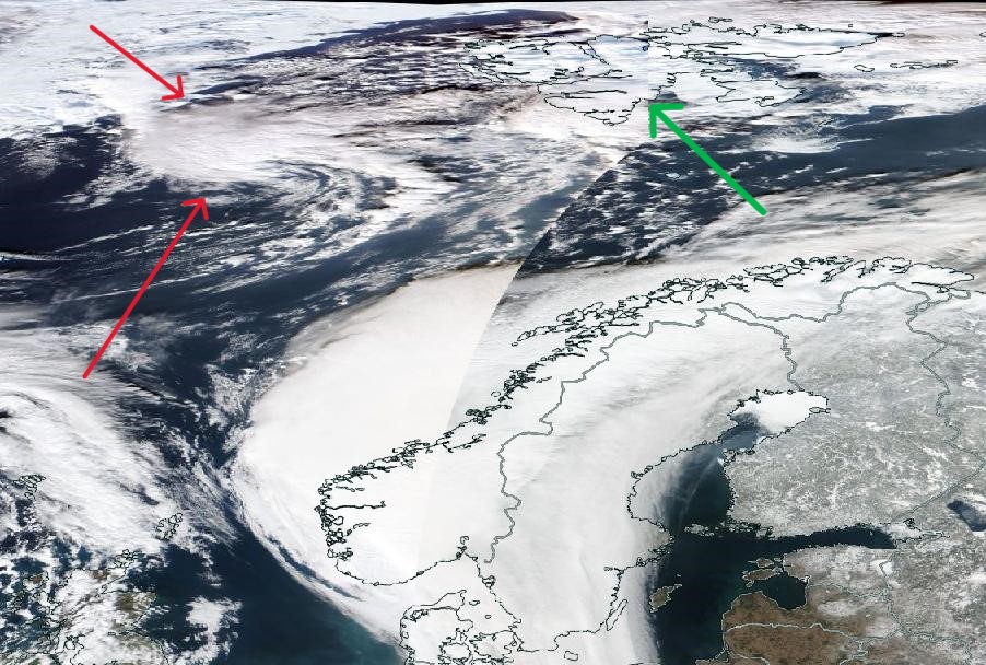 Polar Low Svalbard - Satellite image - Polar Low Satellite