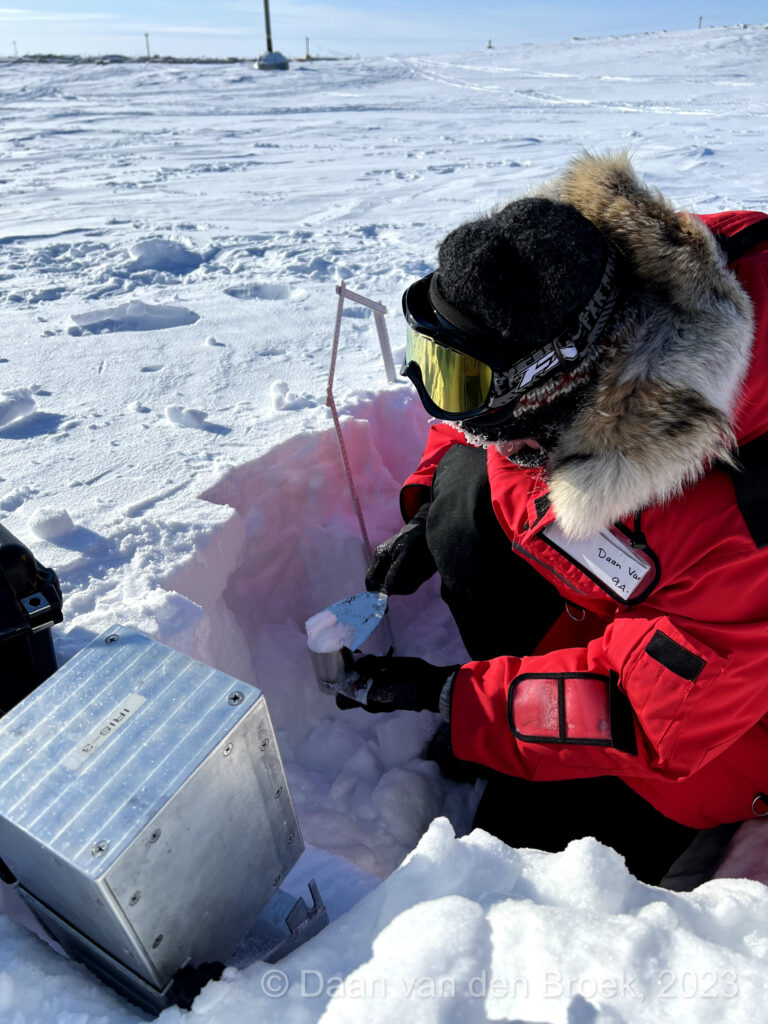 Field work during Arctic Snow School